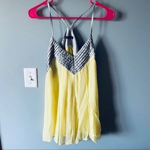 Pure Sugar yellow flowy tank top